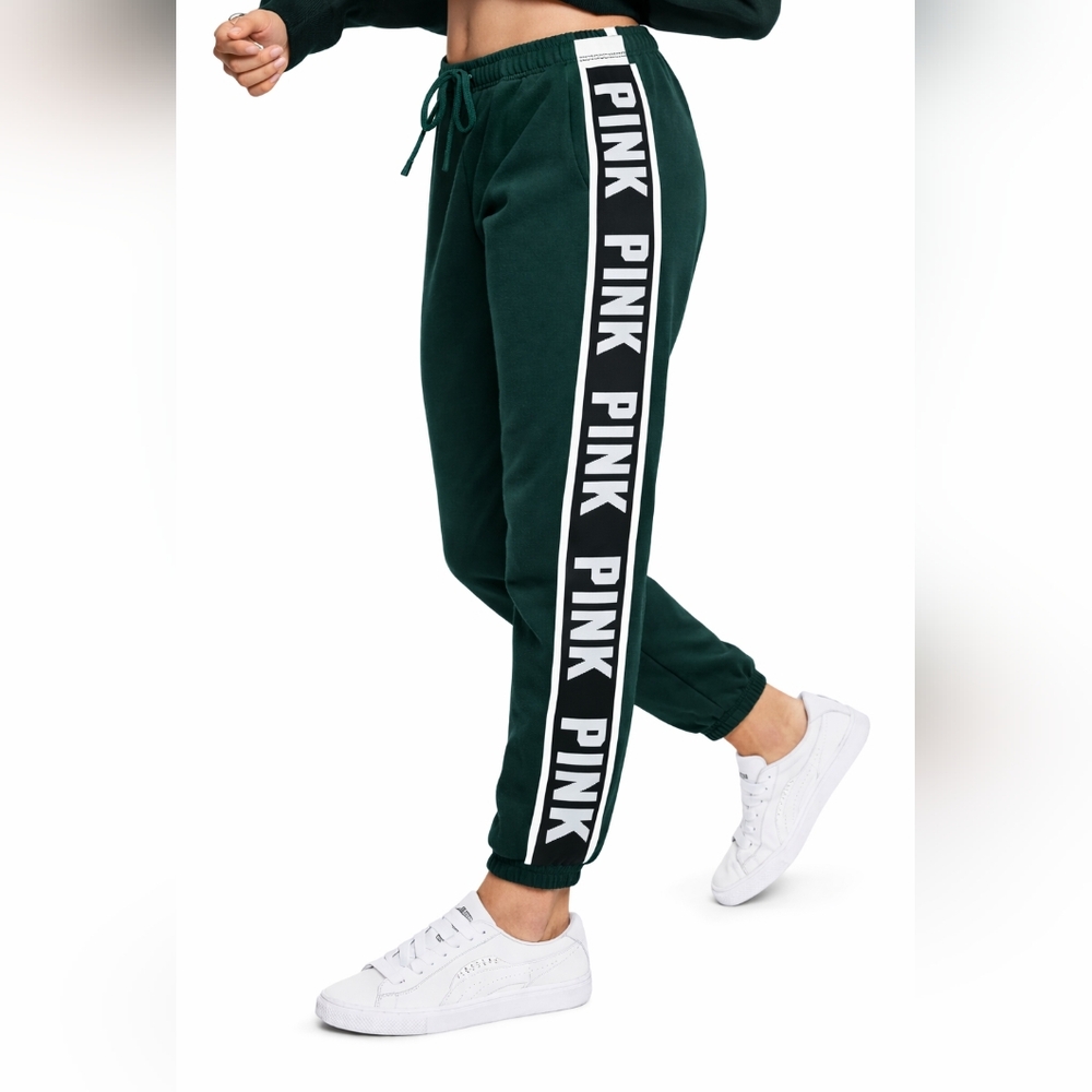PINK Victoria's Secret Women's Green Jogger Pants SIZE XS